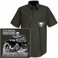 HENRY J KAISER OLD SCHOOL MUSCLE HOT ROD OUTLAW GASSER DRAG CAR SKULL WORK SHIRT Unisex