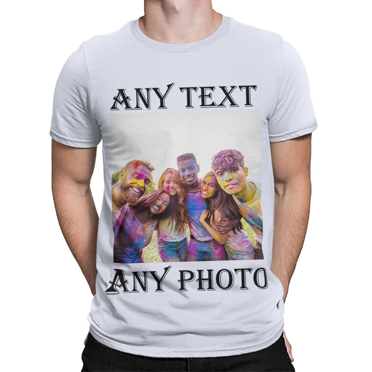 Personalised Any Photo Text Printed Custom Image Mens Womens Tee #TA-195 Unisex