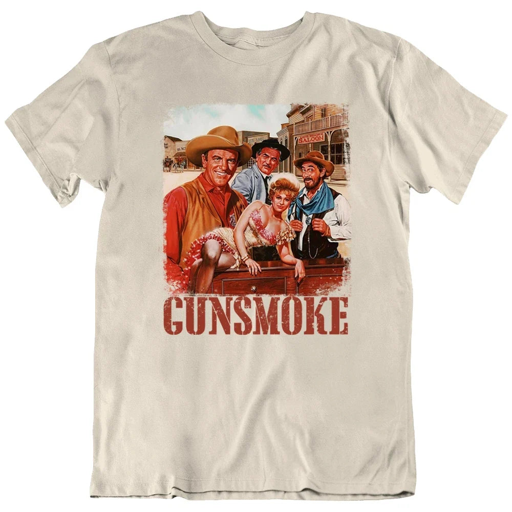 Gunsmoke American Tv Show Retro T Shirt Tee Gift New Unisex