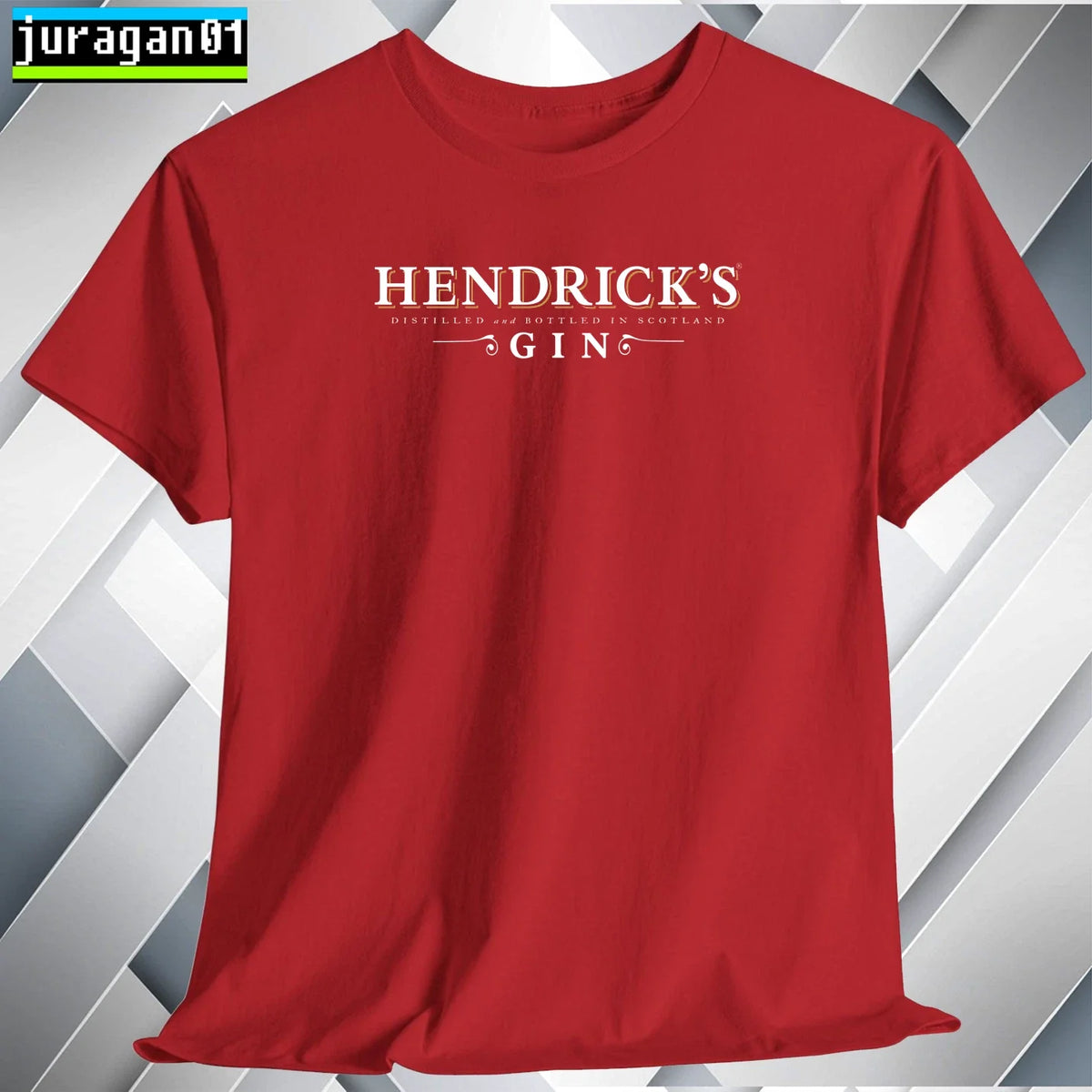 Hendrick's Gin Cocktails Log Black Navy White Grey Red Orange Size S-5XL Unisex