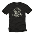 Vintage Biker Mens with Le Mans Engine - Mens Custom Motorcycle Shirt Unisex