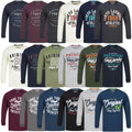 Tokyo Laundry Men's Long Sleeve Vintage Retro Graphic Print Cotton Top Unisex
