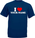 Personalised I Heart , Custom Valentine's Day Gift Unisex Tee Top Unisex