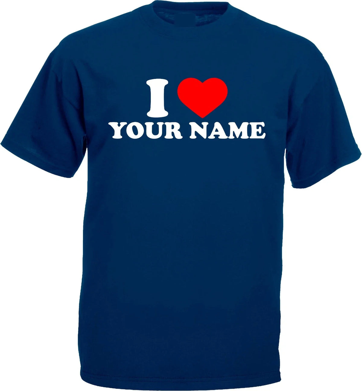 Personalised I Heart , Custom Valentine's Day Gift Unisex Tee Top Unisex