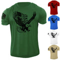New Men's Distressed USA Eagle Flag Patriotic American Graphic Tee Unisex