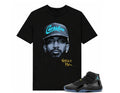Gamma Blue 11s Sneaker Match Tees Black Nipsey Big Face Unisex