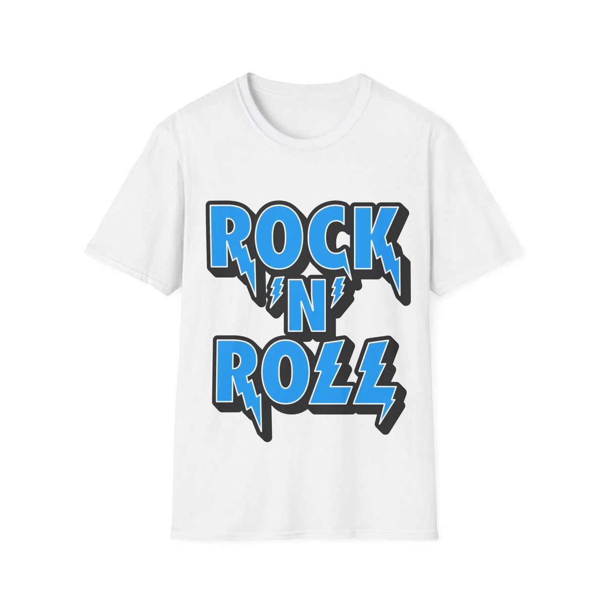 Rock'n'Roll Logo , Rock Music Fan Tee, Custom Type Design Unisex