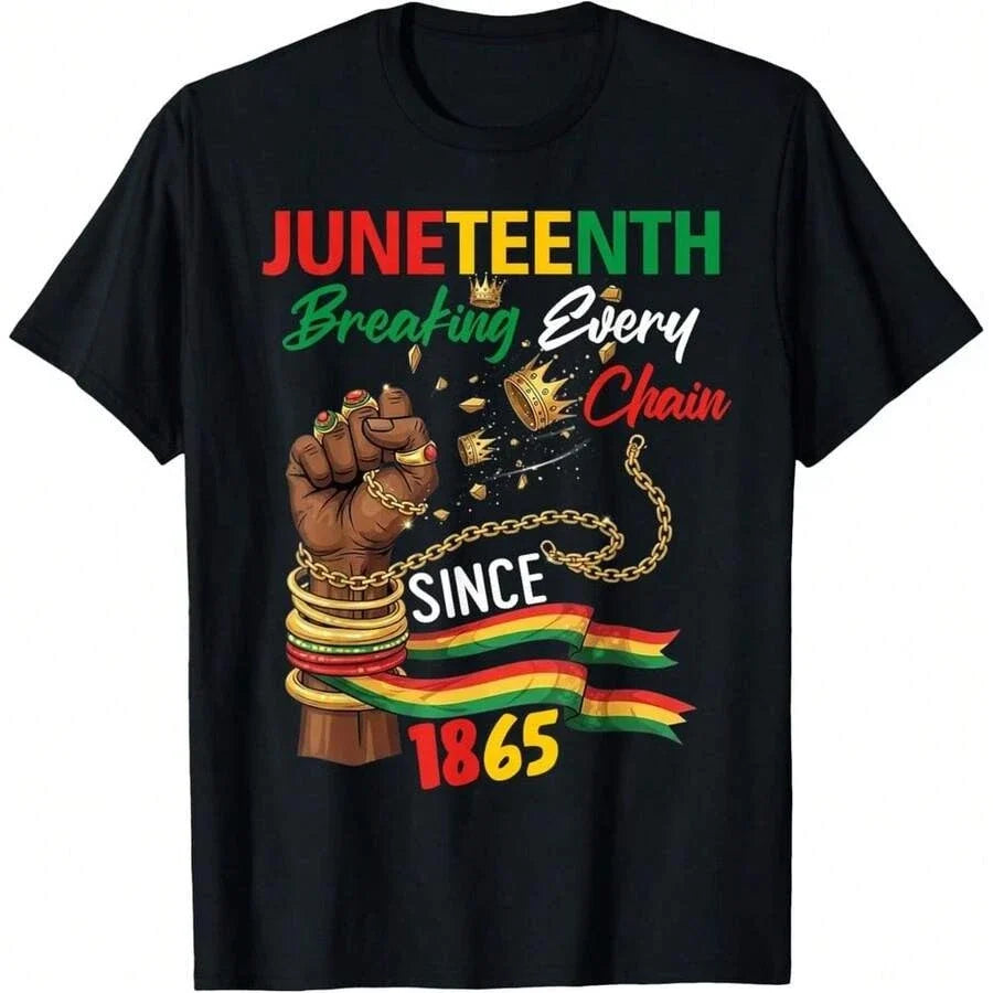Juneteenth Shirts Women Men Breaking Every Chain Since 1865 Unisex