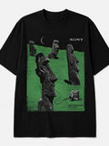 Retro Moai Headphones | Vintage Music Lover Tee |90s Unisex