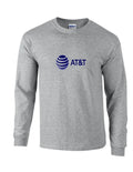 AT&T 80s Vintage Blue LOGO Funny GEEK Phone Long Sleeve Gray Shirt Unisex