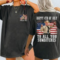 Happy 4th Of July To All You Sumbitches Shirt, Retro Shirt Unisex