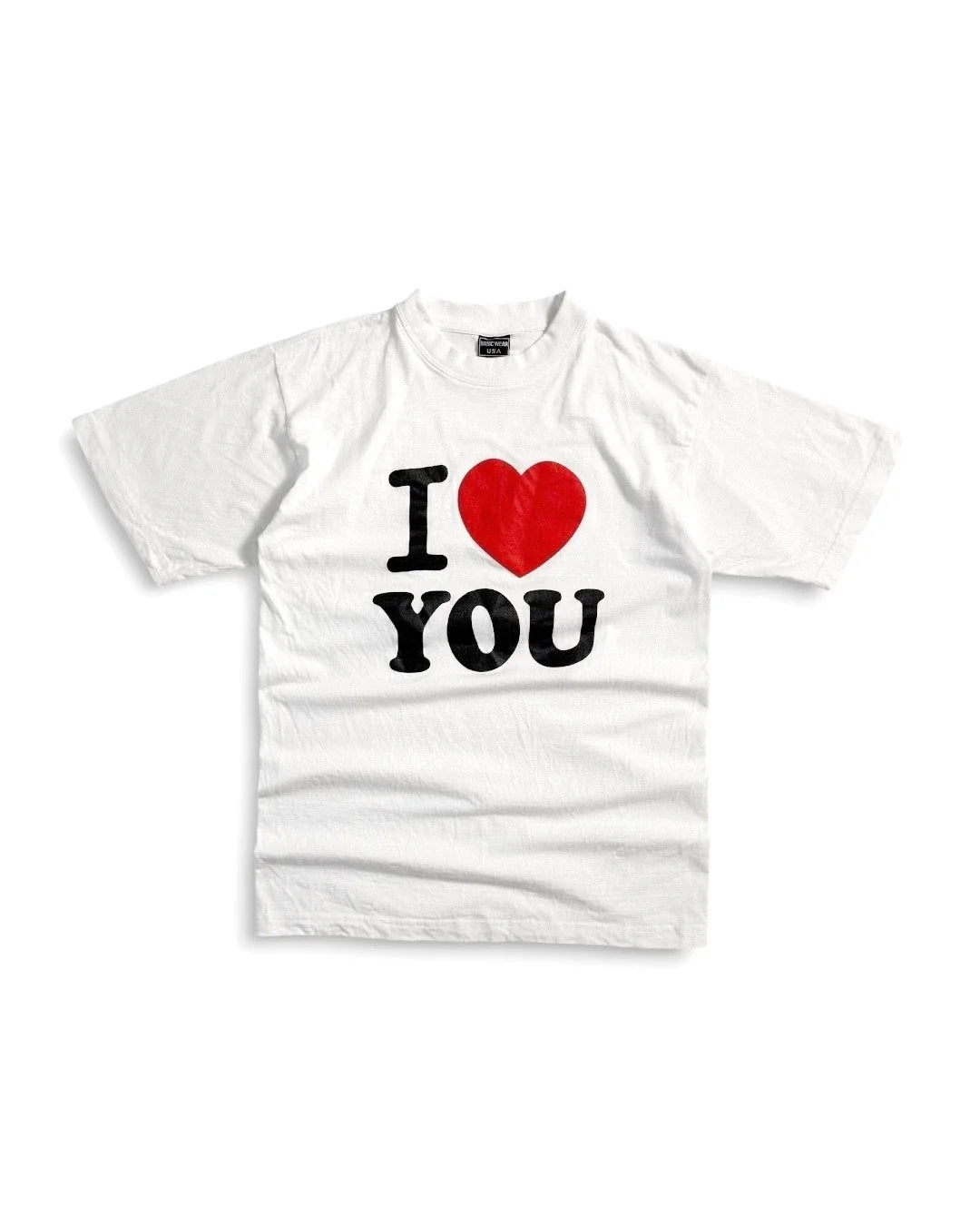Vintage I Love You Tee 100% Cotton USA Basic Blank Valentine Tee Unisex