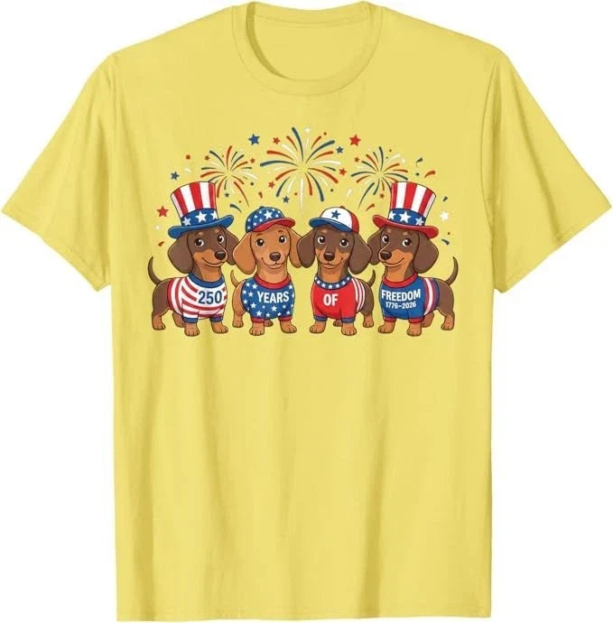250 Anniversary USA Shirt Dog Dachshund 4th of July Unisex