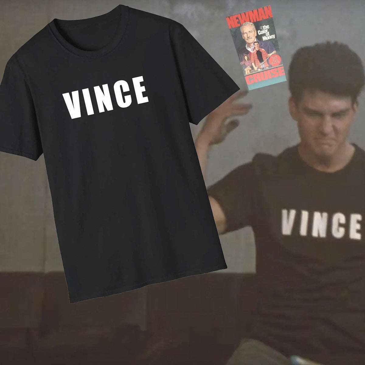 Vince The Color of Money Movie , Tom Cruise Costume Shirt, Retro 80s Unisex