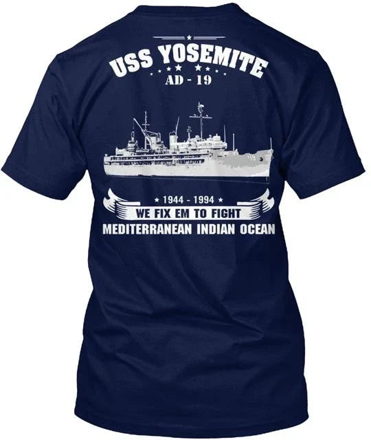 Uss Yosemite Ad 19 Made in the USA Size S to 5XL Unisex