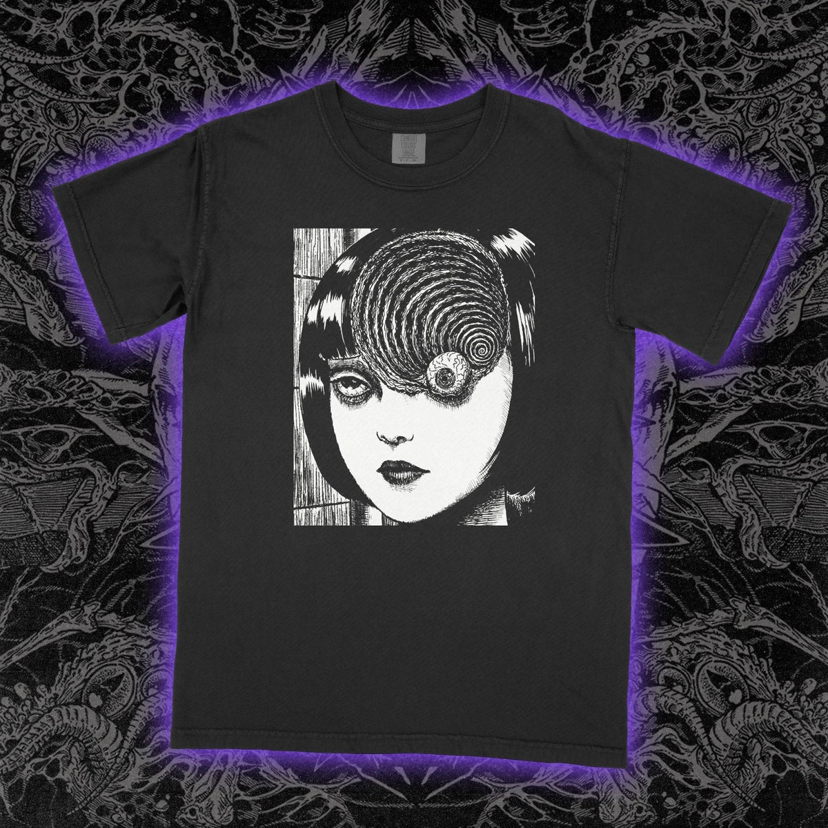 Uzumaki Eyeball Junji Ito Manga Horror Spiral Graphic Tee Unisex Soft Unisex