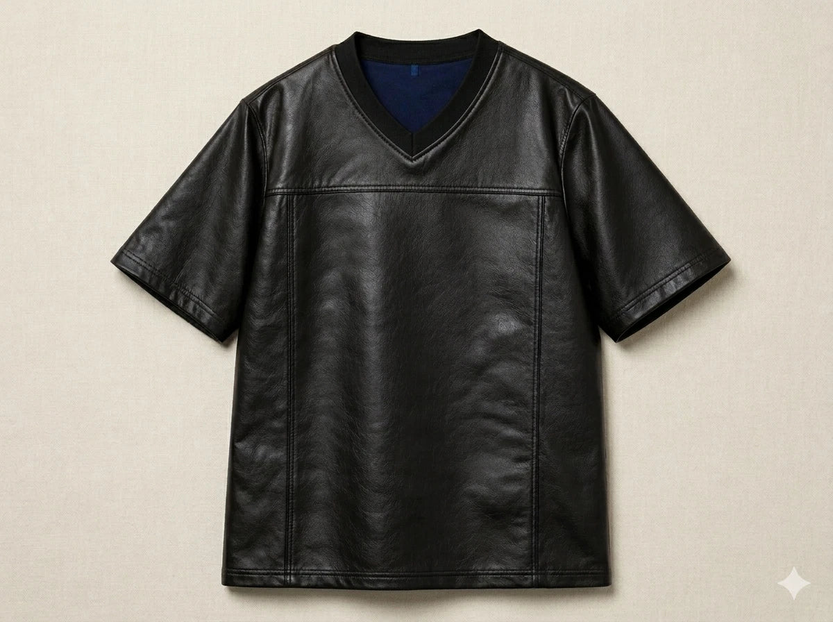 Custom Men’s Faux Leather Basketball Shirt | Sports Jersey Tee Unisex