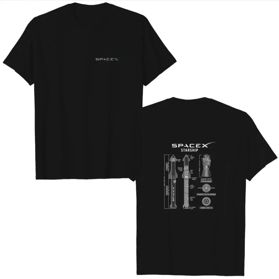 SpaceX Starship Blueprint – Heavyweight Men’s Logo Tee Unisex