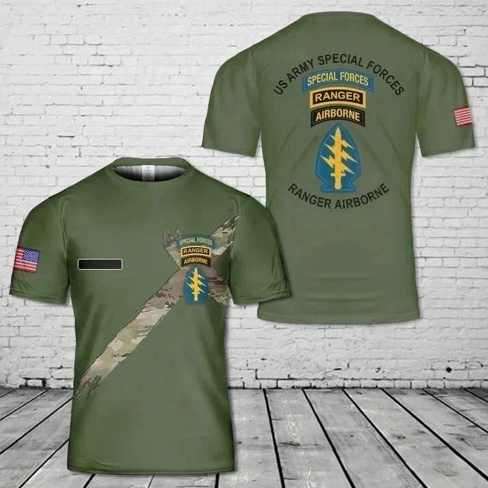 Custom Name US Army Special Forces Airborne Ranger 3D Unisex