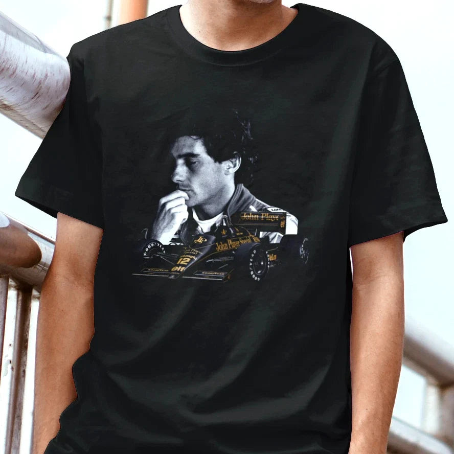 Retro Ayrton Senna L-otus Formula One Graphic Motorsport Shirt S-3XL Unisex