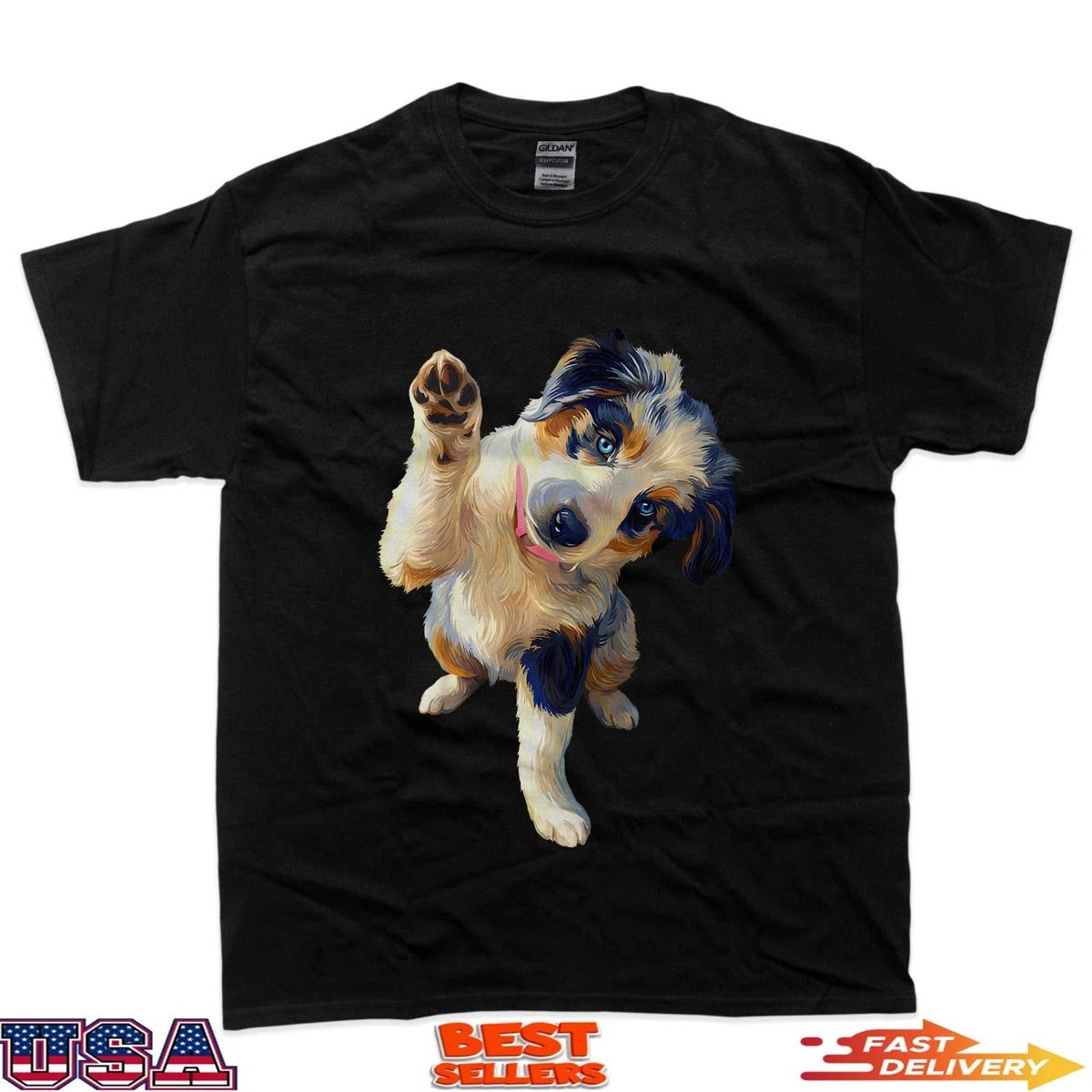 Mini Aussie Dog Owner Graphic Tees Mini Australian Shepherd Unisex