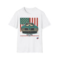 1970 Olds 442 Muscle Car USA Flag American Classic Vintage Tee Unisex