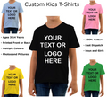 Kids Custom Printed Personalised Customised Children's Tee Fast Delivery Unisex