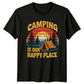 Camping Is Our Happy Place Retro Vintage Birthday Gift For Him And Her Unisex