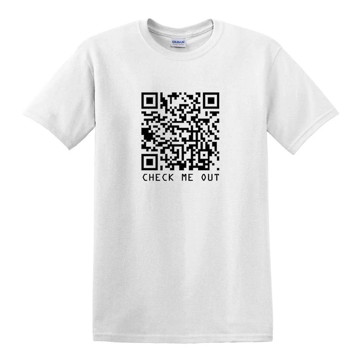 CUSTOM PERSONALIZED CUSTOMIZED QR CODE CHECK ME OUT TEXT TEE Unisex