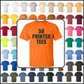 50 Printed cotton tees (small thru XL) - front only Unisex