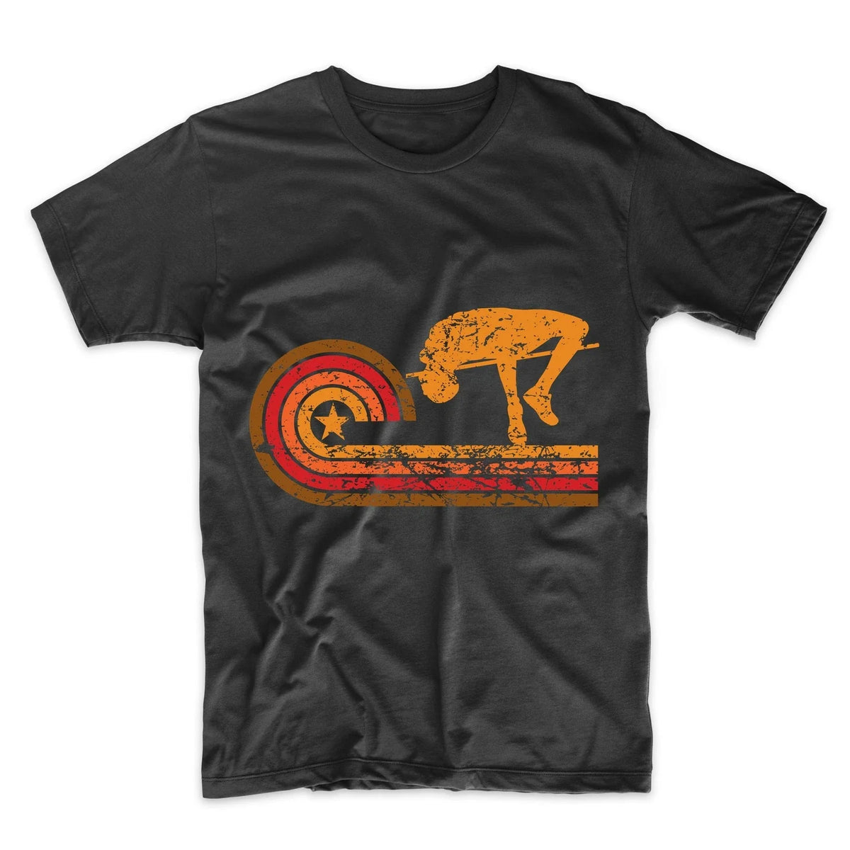 Men's High Jump Shirt - Retro Style Track Silhouette High Jump Unisex