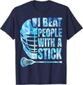 Lacrosse-Shirt Lax I Beat People With A Stick Boys Youth Men Unisex
