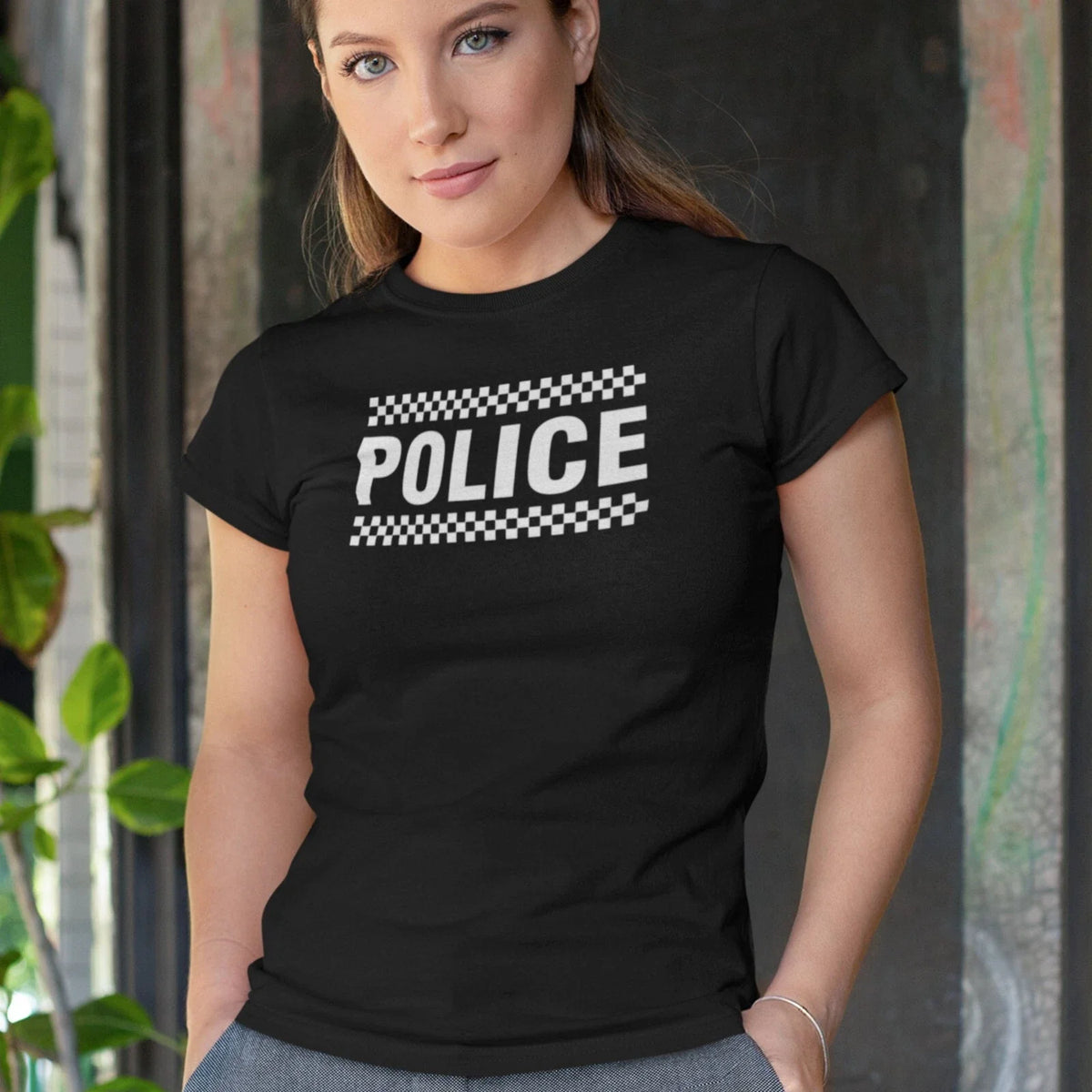 POLICE T Shirt Men Women Fancy Dress Pure Cotton Short Sleeve Printed Outfit Top Unisex