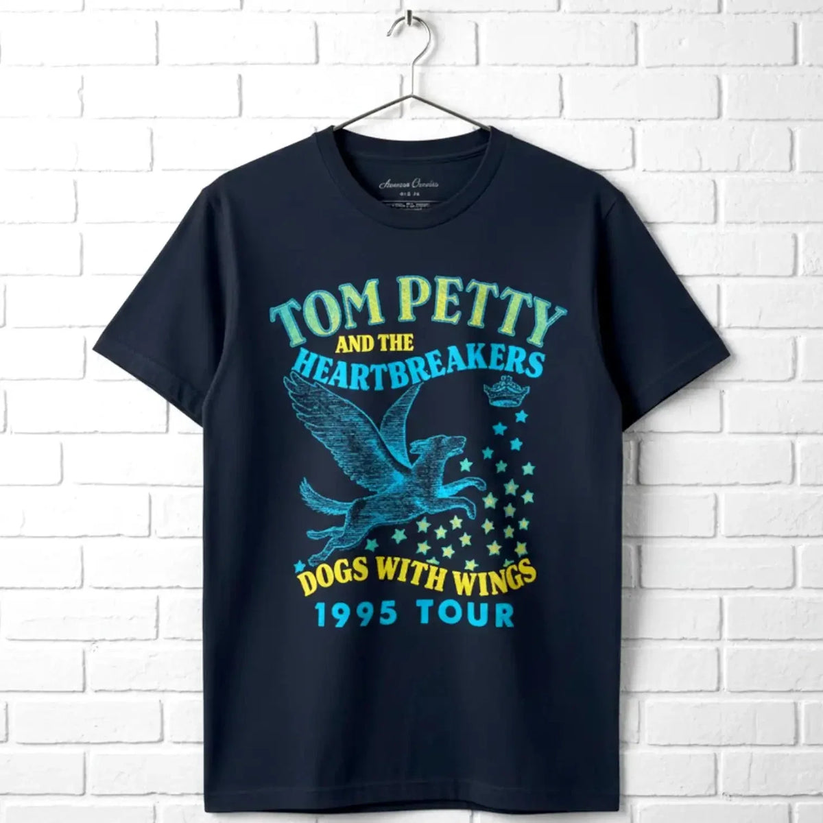 Tom Petty & the Heartbreakers Dogs with Wings Tour Men's T Shirt 1995 Rock Band Unisex