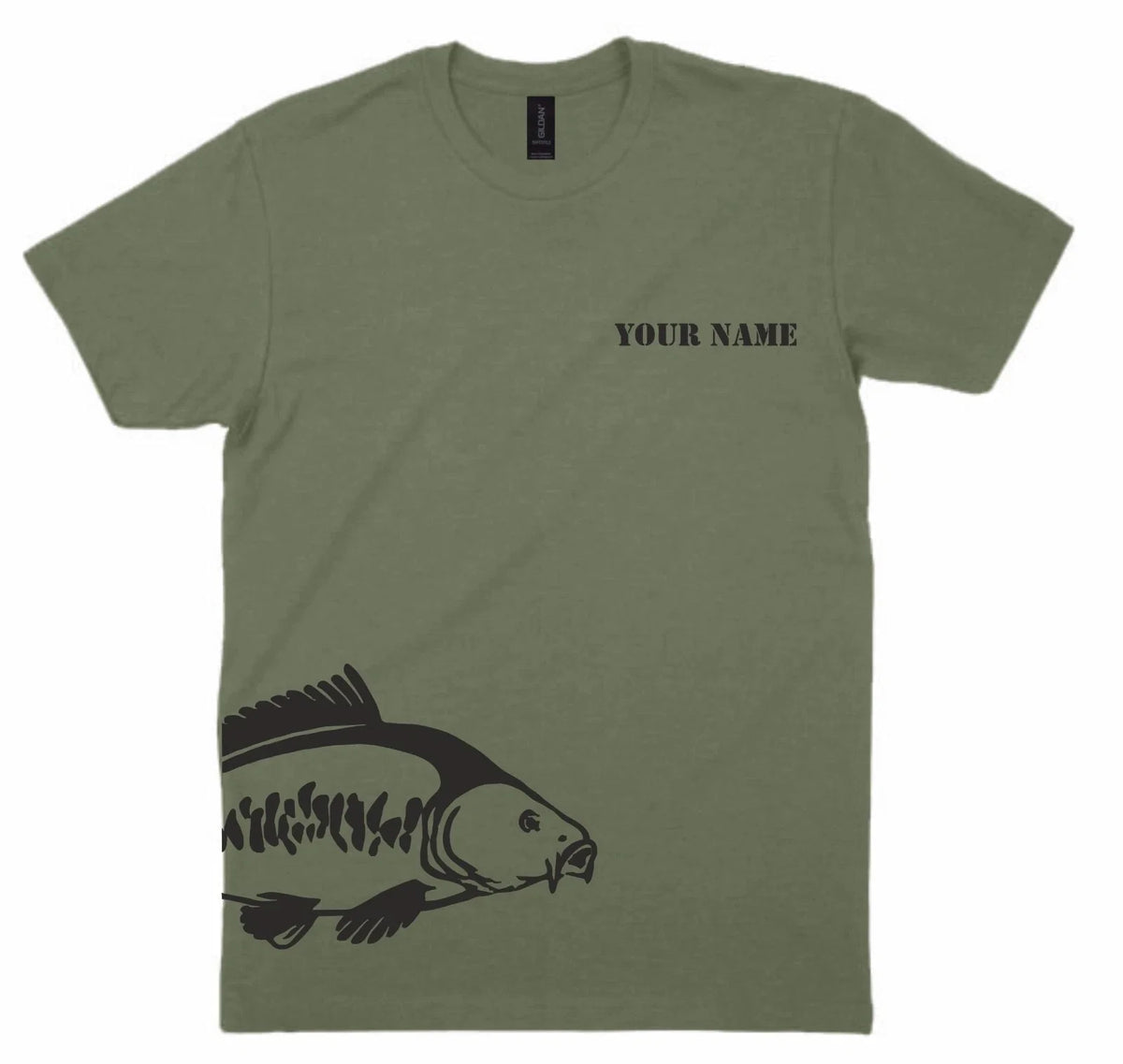 Personalised Carp Fishing T Shirt Custom Name Angler Fisherman Gift Unisex