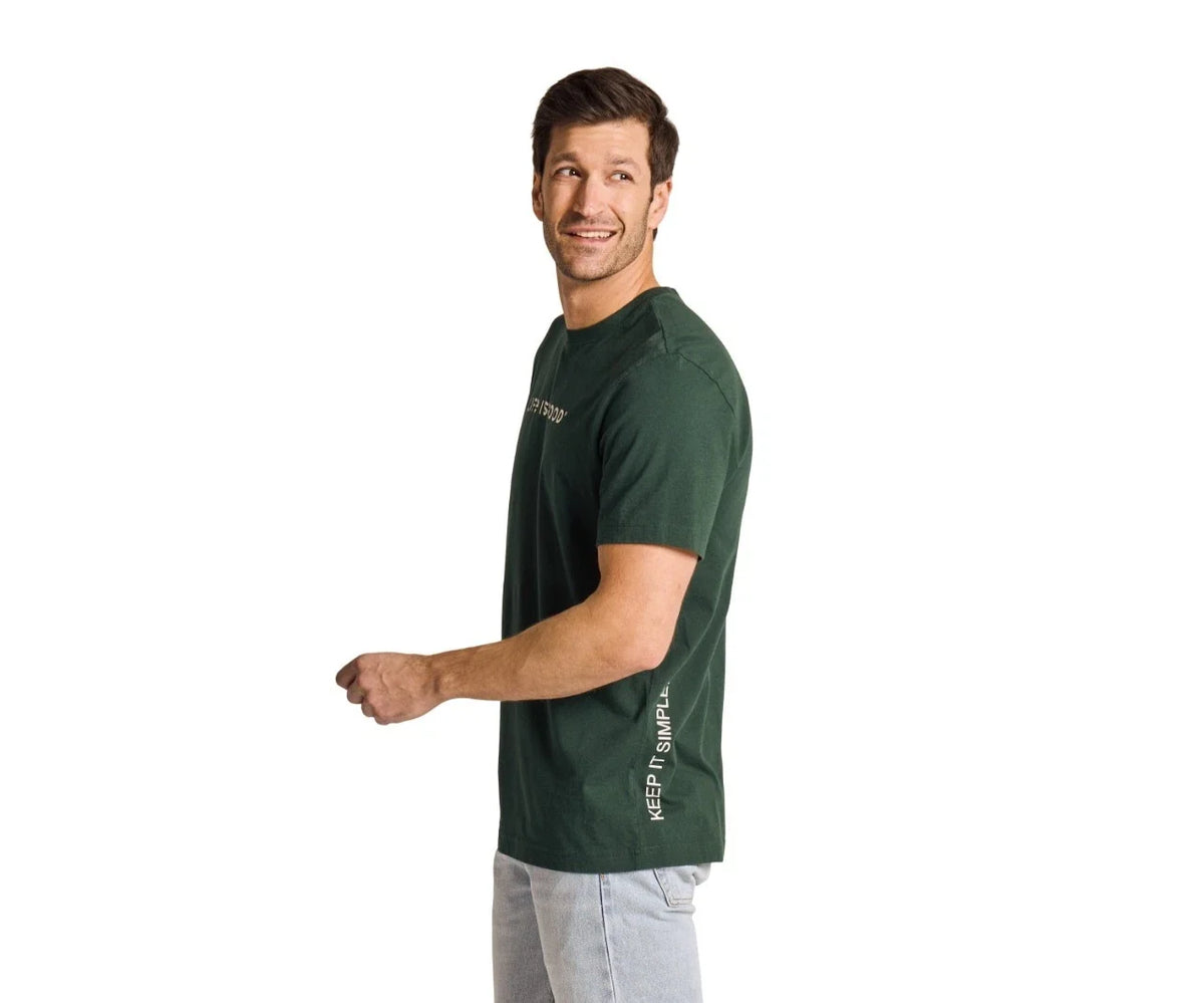 Life is Good Men's Keep it Simple Short Sleeve Crusher-LITE Tee, Treeline Green Unisex