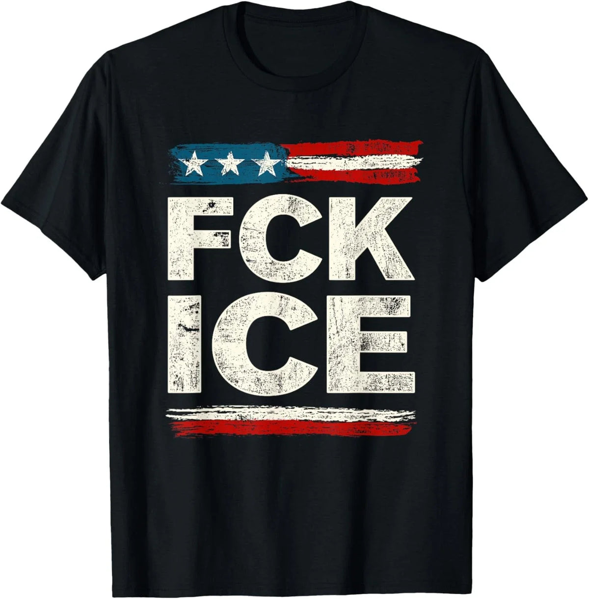 Retro Vintage F ICE US Flag Distressed Design Unisex Unisex