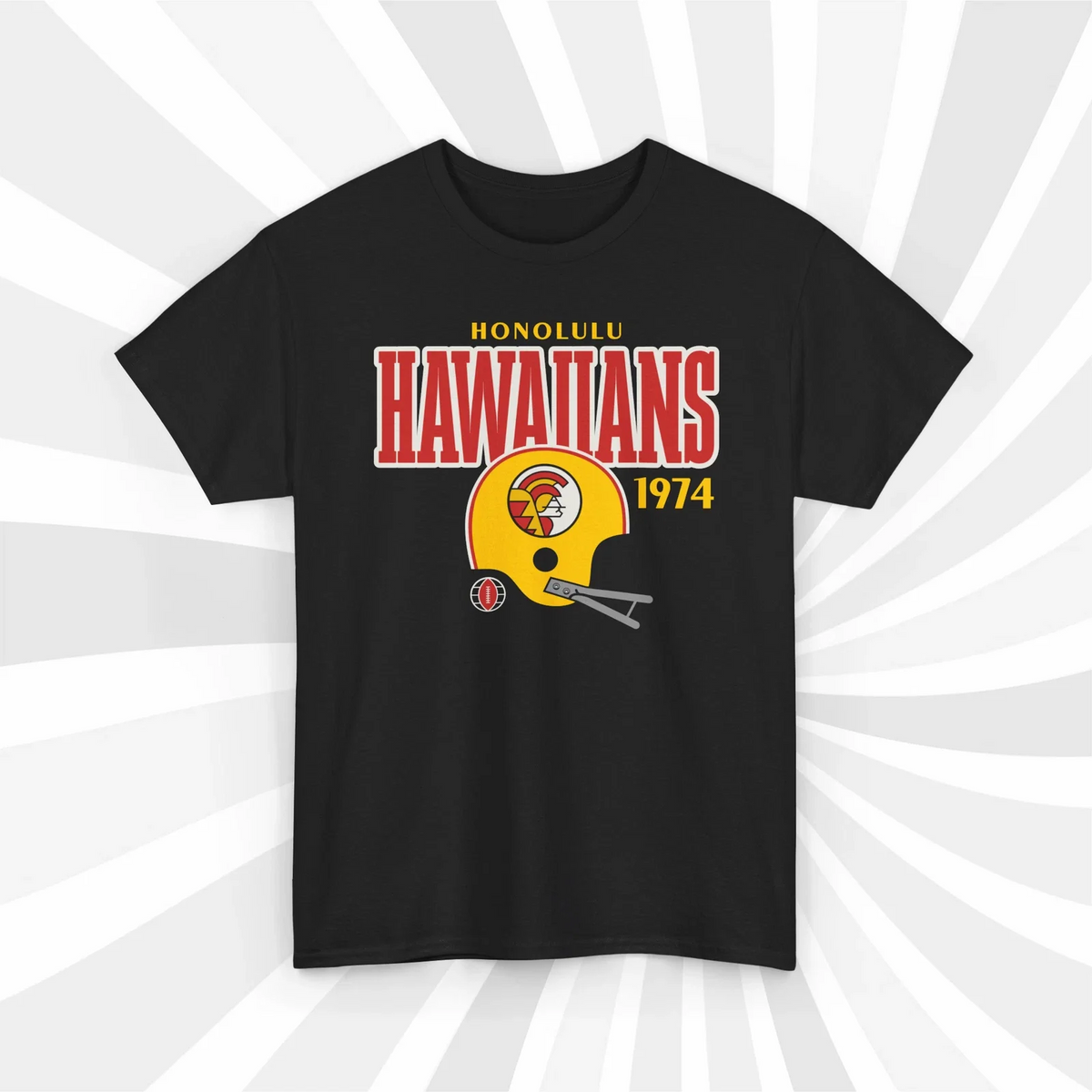 Honolulu Hawaiians 1974 WFL Vintage Football Helmet -Rainbow Warriors Unisex