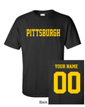 PITTSBURGH Name & Number CUSTOM Jersey Pirates STEELERS New! S-5XL Unisex