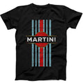 Retro Martini Racing Car Logo Retro Gift Tee Black T Shirt 484 Unisex