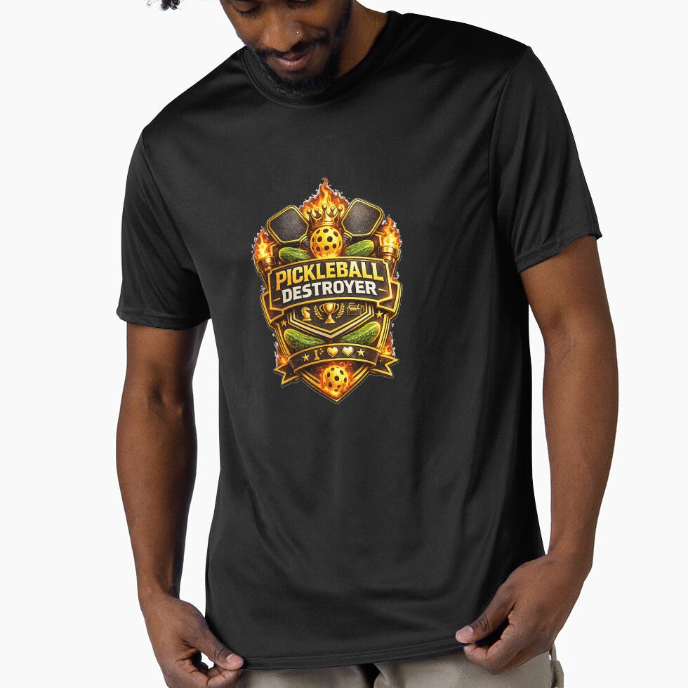 Pickleball Destroyer – Court King Pickleball Player Graphic | Funny Pickleball Paddle Sports Design by Pickleball Addicts Club