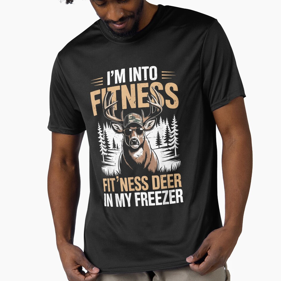 Camo Deer Hunting Men's Fitness Deer Freezer Funny Hunting by JaredDeShop
