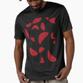 red mushroom pattern classic tshirt by anandsiva2703