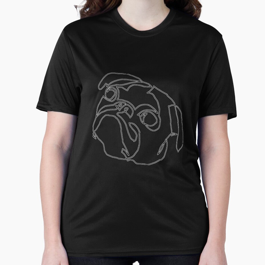 One Line Dog - Pug by Diego Suazo