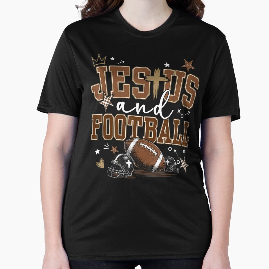Jesus & Football Funny Game Day Preppy Christian Mama Mom by ALICIAxGONZALEZ