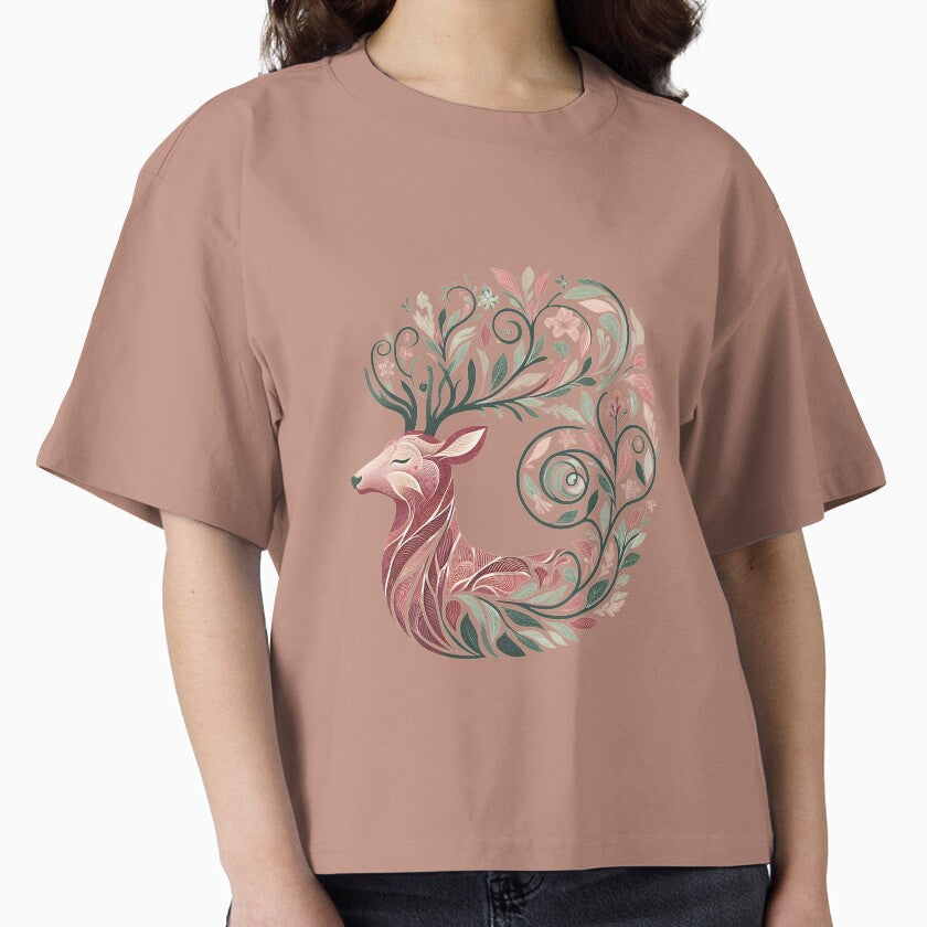 Red Deer Botanical Nature Art Illustration by BirdsnStuff Unisex