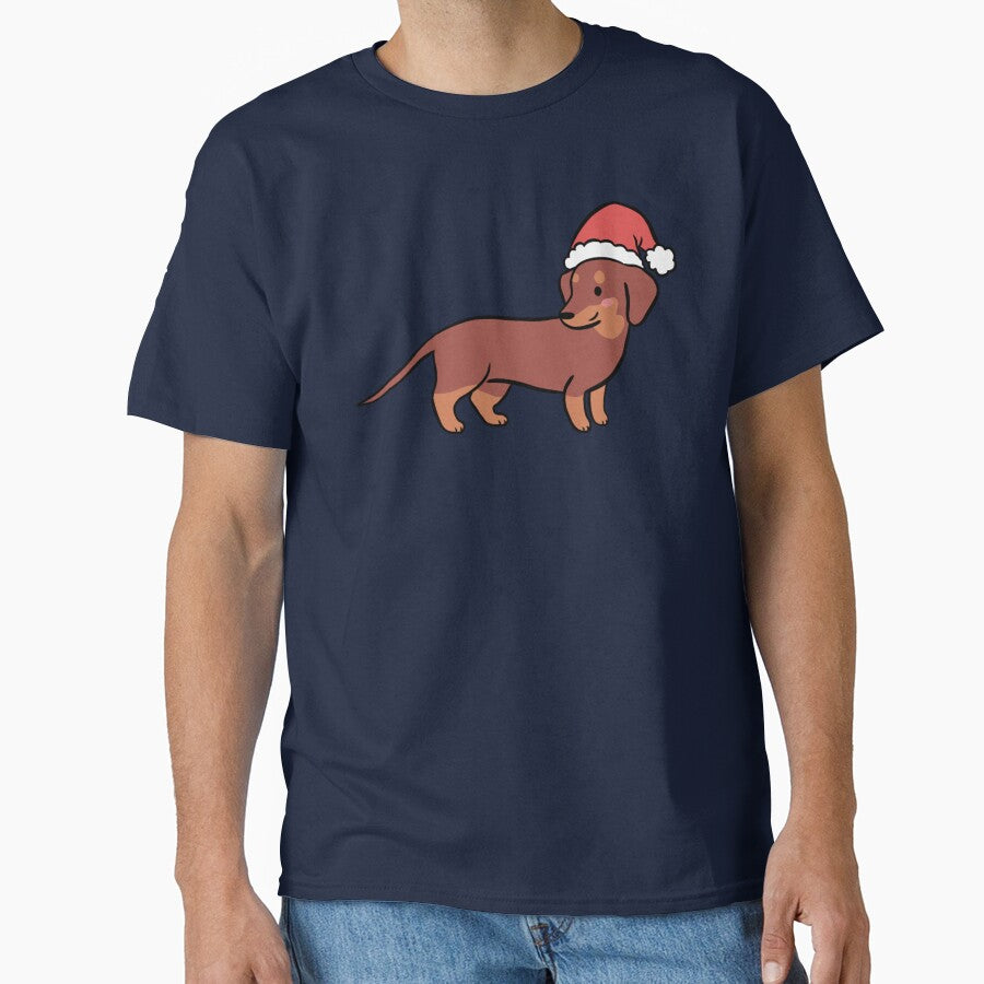 Cute christmas dachshund dog illustration by Yarafantasyart