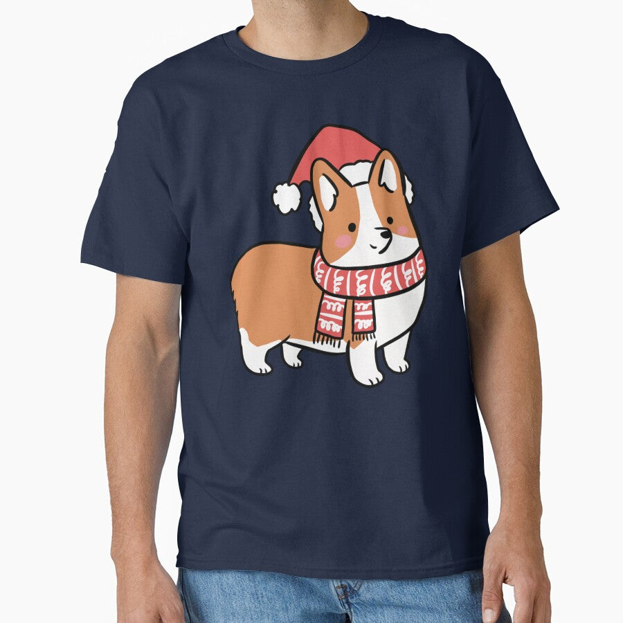 Cute christmas pembroke welsh corgi dog illustration by Yarafantasyart