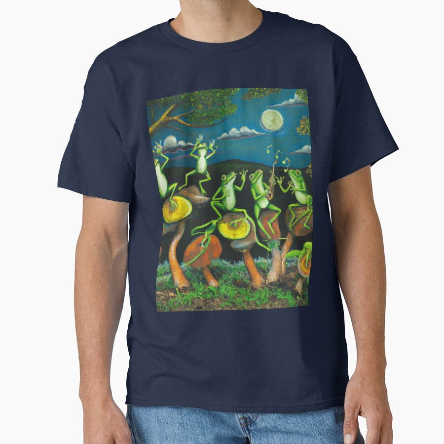 Goblincore Frogs Mushrooms Oil Painting by soulfulprintss8