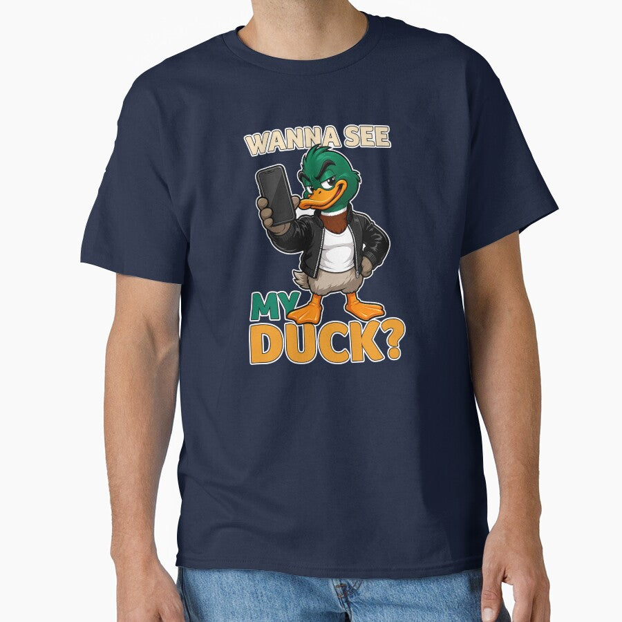 Wanna See My Duck? Funny Mallard Pun by Karma Design